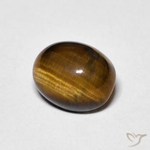 2.33 ct Brown Tiger's Eye Stone, Natural Tiger's Eye in Oval Cabochon Shape for Sale