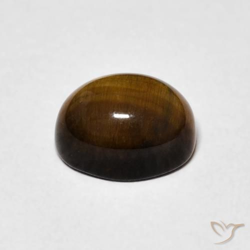 Tiger's Eye Gemstone in 9 x 7 mm (calibrated) Size for Sale, Tiger's Eye Stone in Gingerbread Brown Color