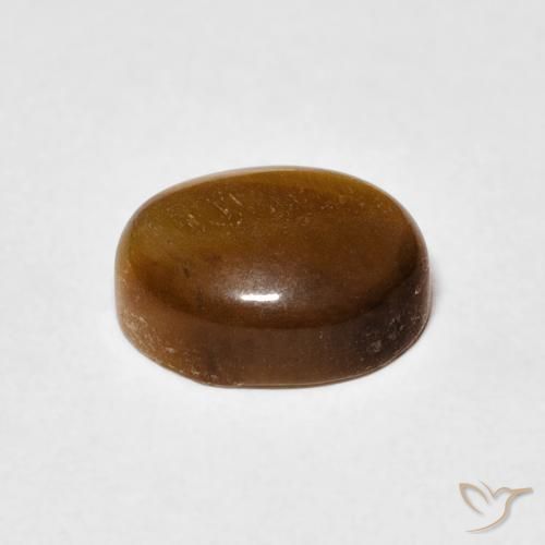 Tiger's Eye Gemstone in 10 x 8 mm (calibrated) Size for Sale, Tiger's Eye Stone in Warm Brown Color