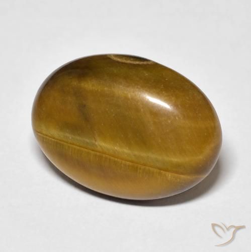 9.62 ct Brown Tiger's Eye Stone, Natural Tiger's Eye in Oval Cabochon Shape for Sale