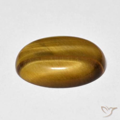 Tiger's Eye Gemstone in 18 x 13 mm (calibrated) Size for Sale, Tiger's Eye Stone in Light Brown Color