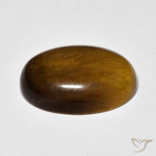 Tiger's Eye Gemstone in 18 x 13 mm (calibrated) Size for Sale, Tiger's Eye Stone in Golden Brown Color