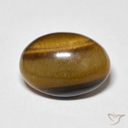 5.64ct Natural Yellowish Brown Tiger's Eye, Oval, Opaque