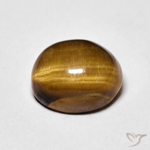 4.05ct Natural Yellowish Brown Tiger's Eye, Oval, Opaque