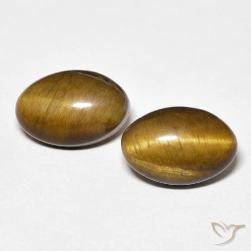 7.73ctw Natural Golden Brown Tiger's Eye, Oval, Opaque