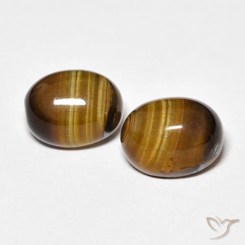 4.81ctw Natural Medium Brown Tiger's Eye, Oval, Opaque