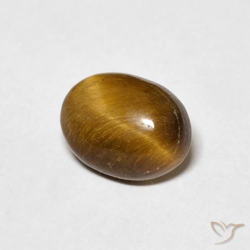 1.45 ct Brown Tiger's Eye Stone, Natural Tiger's Eye in Oval Cabochon Shape for Sale