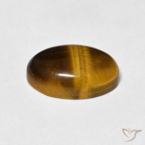 Tiger's Eye Gemstone in 12 x 8 mm (calibrated) Size for Sale, Tiger's Eye Stone in Warm Brown Color