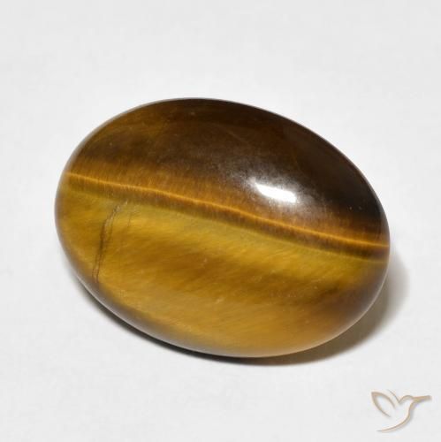 9.29 ct Brown Tiger's Eye Stone, Natural Tiger's Eye in Oval Cabochon Shape for Sale