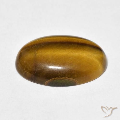 Tiger's Eye Gemstone in 18 x 13 mm (calibrated) Size for Sale, Tiger's Eye Stone in Warm Brown Color