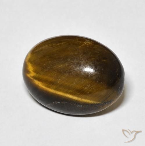 8.85 ct Brown Tiger's Eye Stone, Natural Tiger's Eye in Oval Cabochon Shape for Sale