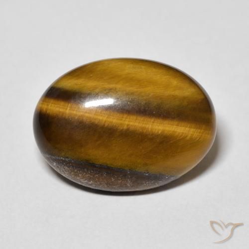 11.52ct Natural Yellowish Brown Tiger's Eye, Oval, Opaque