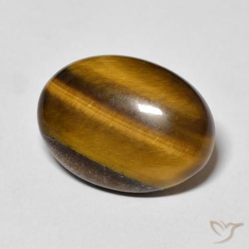 11.52 ct Brown Tiger's Eye Stone, Natural Tiger's Eye in Oval Cabochon Shape for Sale