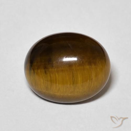 Ojo de Tigre Marrón medio Ovalada de 3.44 ct de Tailandia, dimensión 11 x 9mm, piedra preciosa natural No tratado, claridad Opaco, Ojo de Tigre Cabujón Óvalo de 1 pieza, dureza de Mohs de 6.5 - 7 Adecuado para joyas de uso diario , Photo A