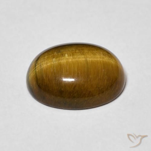 Tiger's Eye Gemstone in 11 x 9 mm (calibrated) Size for Sale, Tiger's Eye Stone in Medium Brown Color