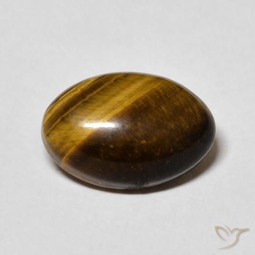 3.84ct Natural Golden Brown Tiger's Eye, Oval, Opaque