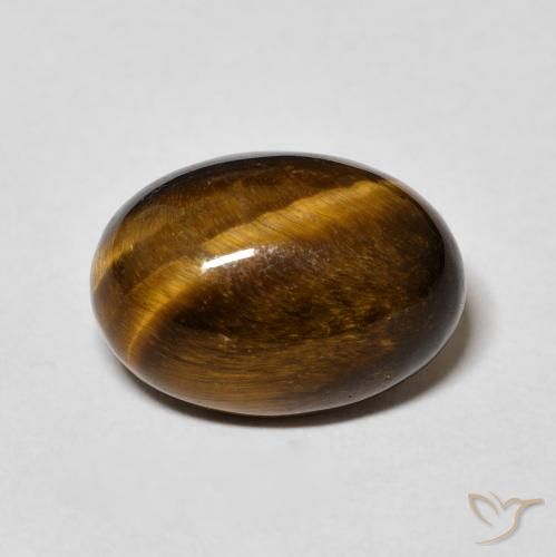 6.48ct Natural Yellowish Brown Tiger's Eye, Oval, Opaque