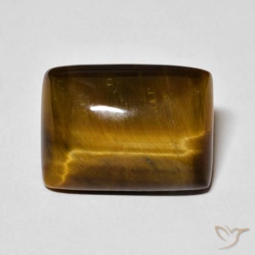 14.14ct Natural Warm Brown Tiger's Eye, Baguette, Opaque