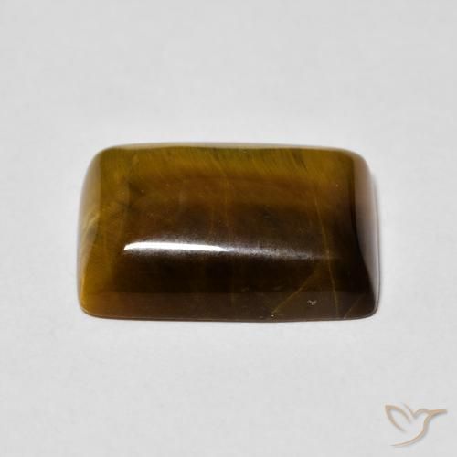 Tiger's Eye Gemstone in 18.4 x 13.7 mm Size for Sale, Tiger's Eye Stone in Warm Brown Color
