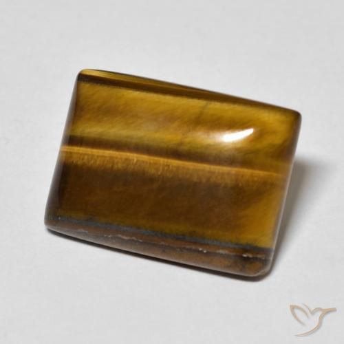 12.14 ct Brown Tiger's Eye Stone, Natural Tiger's Eye in Baguette Cabochon Shape for Sale