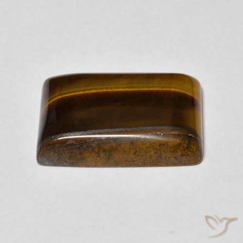 Tiger's Eye Gemstone in 18 x 13 mm (calibrated) Size for Sale, Tiger's Eye Stone in Medium Brown Color