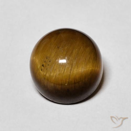 2.66ct Natural Warm Brown Tiger's Eye, Round, Opaque