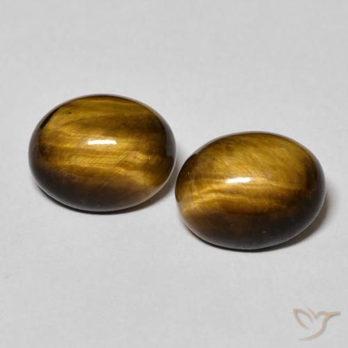 6.34 ct Oval Tiger's Eye, 10.2 x 8.1 mm From Thailand, Photo A