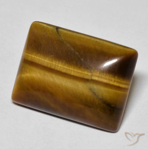 12.27 ct Brown Tiger's Eye Stone, Natural Tiger's Eye in Baguette Cabochon Shape for Sale