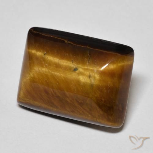 13.67 ct Brown Tiger's Eye Stone, Natural Tiger's Eye in Baguette Cabochon Shape for Sale