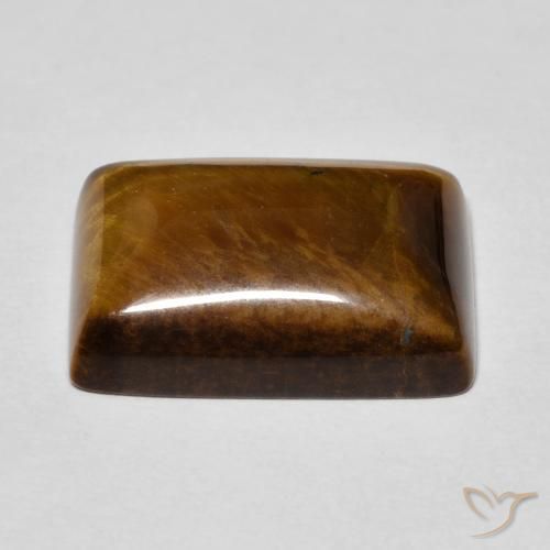 Tiger's Eye Gemstone in 18 x 13 mm (calibrated) Size for Sale, Tiger's Eye Stone in Medium Brown Color