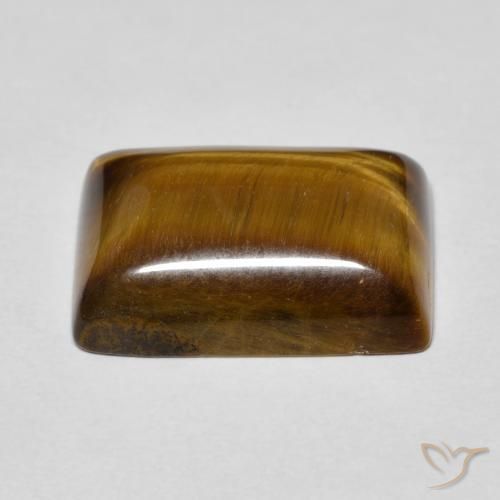 Tiger's Eye Gemstone in 18 x 13 mm (calibrated) Size for Sale, Tiger's Eye Stone in Medium Brown Color