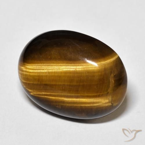 14.48 ct Brown Tiger's Eye Stone, Natural Tiger's Eye in Oval Cabochon Shape for Sale