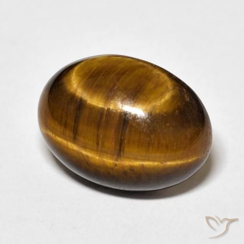 9.88 ct Brown Tiger's Eye Stone, Natural Tiger's Eye in Oval Cabochon Shape for Sale