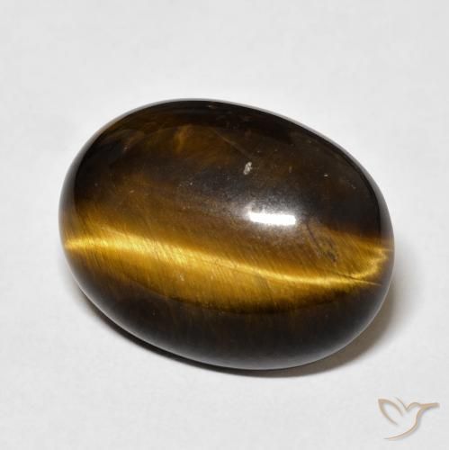 14.75 ct Brown Tiger's Eye Stone, Natural Tiger's Eye in Oval Cabochon Shape for Sale