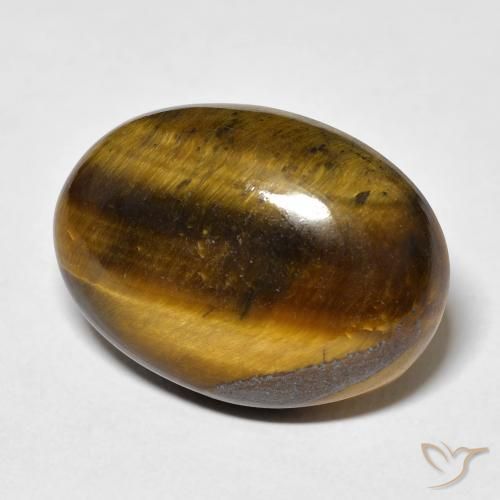 22.45 ct Brown Tiger's Eye Stone, Natural Tiger's Eye in Oval Cabochon Shape for Sale