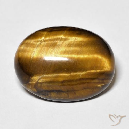 14.73ct Natural Warm Brown Tiger's Eye, Oval, Opaque