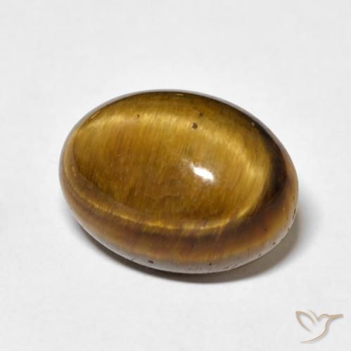 10.40 ct Brown Tiger's Eye Stone, Natural Tiger's Eye in Oval Cabochon Shape for Sale