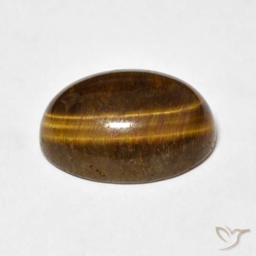 Tiger's Eye Gemstone in 16 x 12 mm (calibrated) Size for Sale, Tiger's Eye Stone in Warm Brown Color