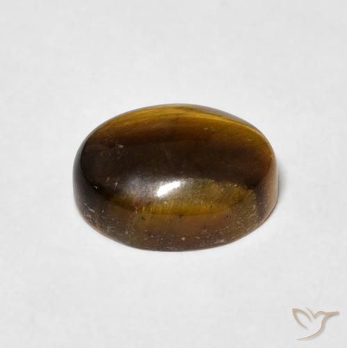 Tiger's Eye Gemstone in 10 x 8 mm (calibrated) Size for Sale, Tiger's Eye Stone in Warm Brown Color