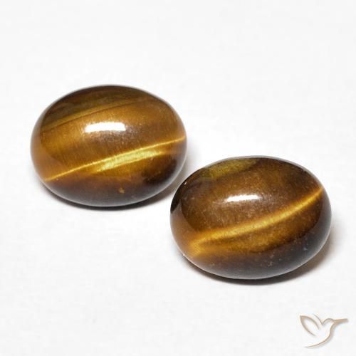 2.44ctw Natural Golden Brown Tiger's Eye, Oval, Opaque