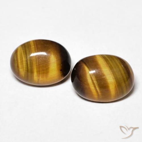 2.47ctw Natural Medium Brown Tiger's Eye, Oval, Opaque