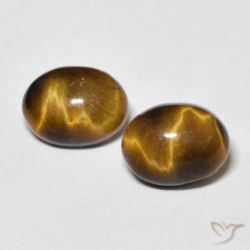 3.34 ct Oval Tiger's Eye, 8.4 x 6.4 mm From Thailand, Photo A