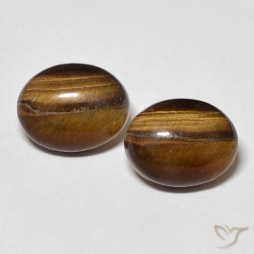 6.1 ct Oval Tiger's Eye, 10.3 x 8.2 mm From Thailand, Photo A