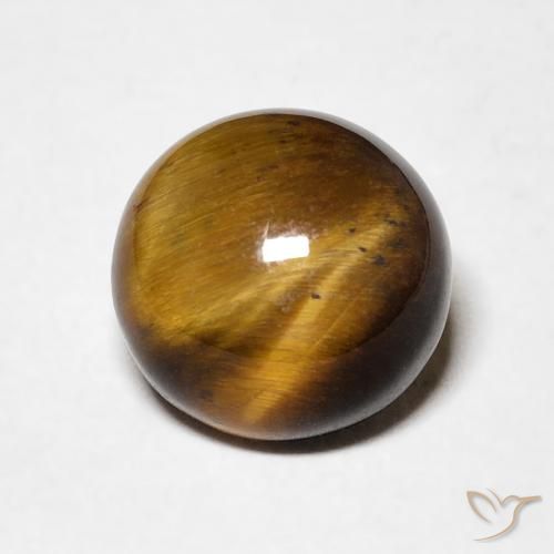 2.14ct Natural Warm Brown Tiger's Eye, Round, Opaque
