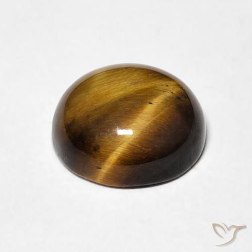 Tiger's Eye Gemstone in 8.5 mm (calibrated) Size for Sale, Tiger's Eye Stone in Warm Brown Color