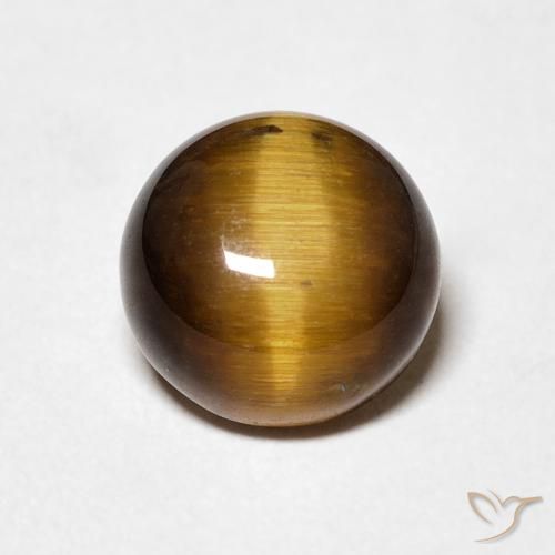 2.03ct Natural Golden Brown Tiger's Eye, Round, Opaque