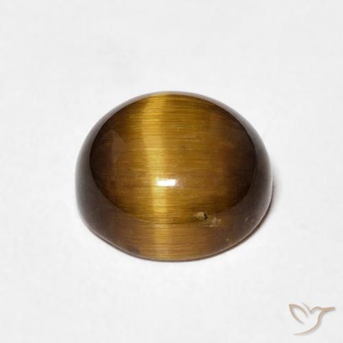 Tiger's Eye Gemstone in 8 mm (calibrated) Size for Sale, Tiger's Eye Stone in Golden Brown Color