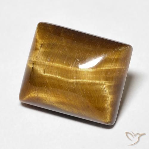 6.28 ct Brown Tiger's Eye Stone, Natural Tiger's Eye in Baguette Cabochon Shape for Sale
