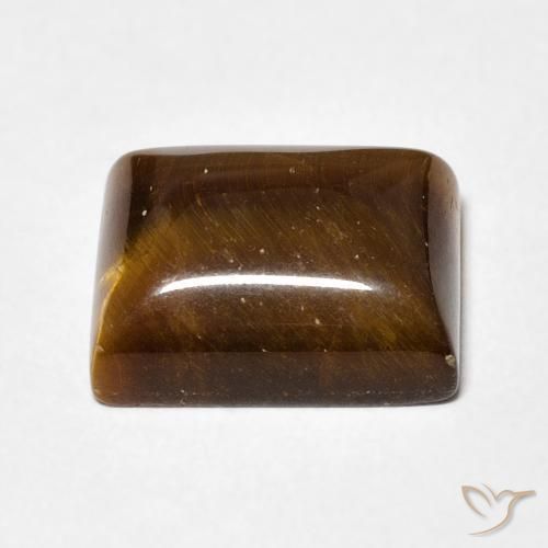 Tiger's Eye Gemstone in 12 x 10 mm (calibrated) Size for Sale, Tiger's Eye Stone in Medium Brown Color