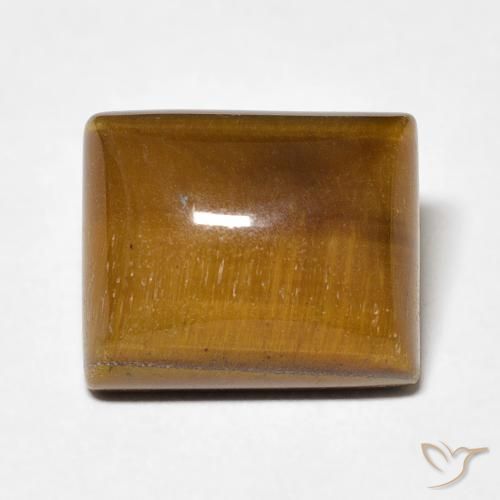 6.15ct Natural Yellowish Brown Tiger's Eye, Baguette, Opaque